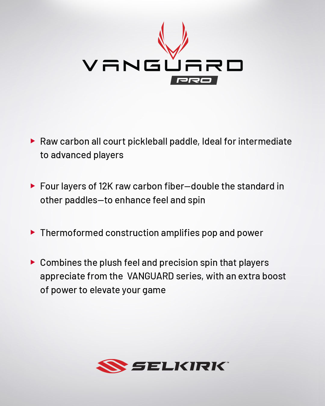 Selkirk VANGUARD Pro Epic Pickleball Paddle
